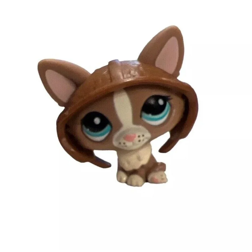 Authentic‎ Littlest Pet Shop #1864 Brown tan corgi dog blythe